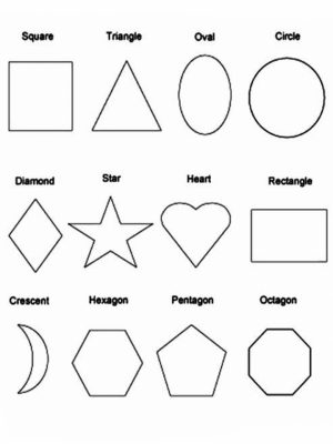 Shapes Coloring Pages to Print for Kids   aiwkr