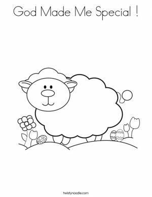 Sheep coloring pages preschool   wmk69