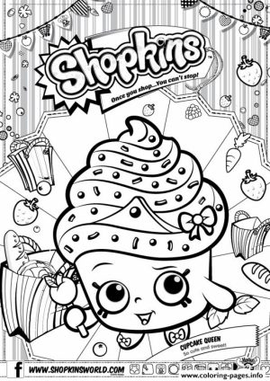 shopkins coloring pages cupcake queen   72107