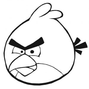 Simple Angry Bird Coloring Pages to Print for Preschoolers   kbld1