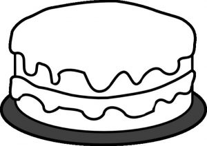 Simple Cake Coloring Pages to Print for Preschoolers   cdsxi