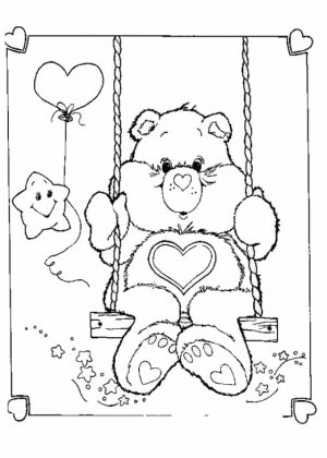 Simple Care Bear Coloring Pages to Print for Preschoolers   cdsxi