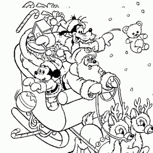 Simple Disney Christmas Coloring Pages to Print for Preschoolers   0VJOR