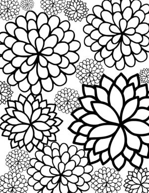 simple floral design coloring pages – 89791