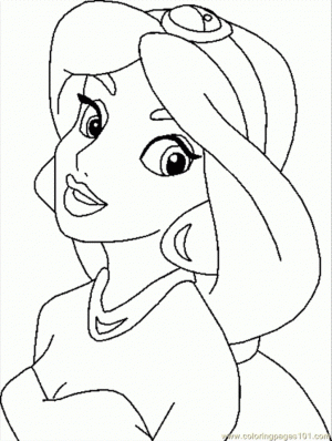 Simple Jasmine Coloring Pages to Print for Preschoolers   65977