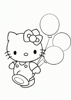 Simple Kitty Coloring Pages to Print for Preschoolers   65974