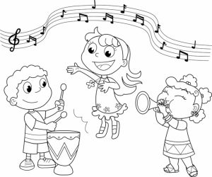 Simple Music Coloring Pages to Print for Preschoolers   78504