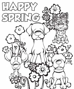 Simple Spring Coloring Pages to Print for Preschoolers   cdsxi