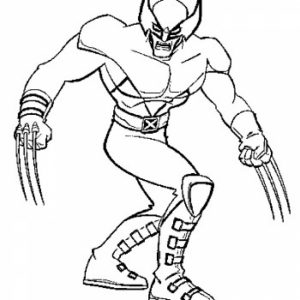 Simple Wolverine Coloring Pages to Print for Preschoolers   kbld1