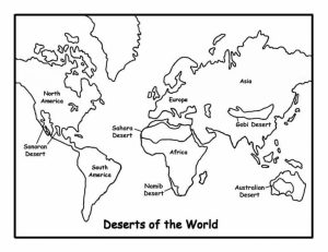 Simple World Map Coloring Pages to Print for Preschoolers   cdsxi