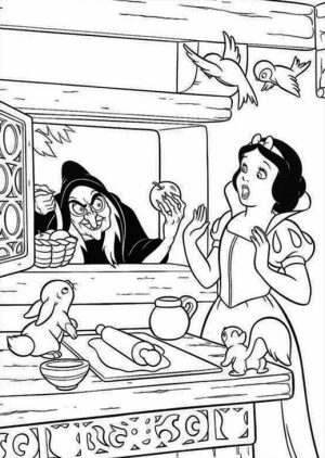 Snow White Coloring Pages for Girls   at2bt