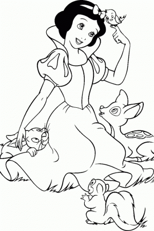Snow White Coloring Pages Free to Print   y35vm