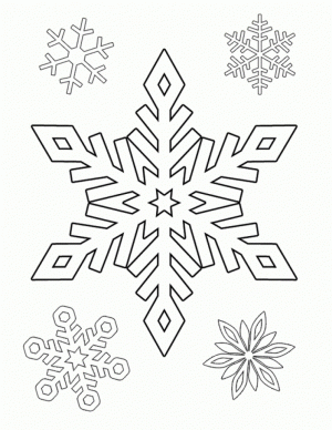 Snowflake Coloring Pages for Kindergarten   38196