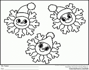 Snowflake Coloring Pages for Preschoolers   46721