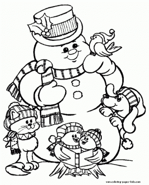 Snowman Coloring Pages Free Printable   9466