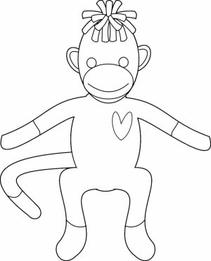 Sock Monkey Coloring Pages   27502