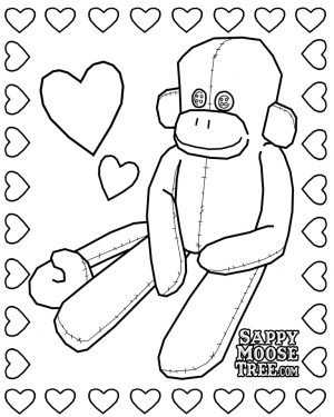Sock Monkey Coloring Pages   40672