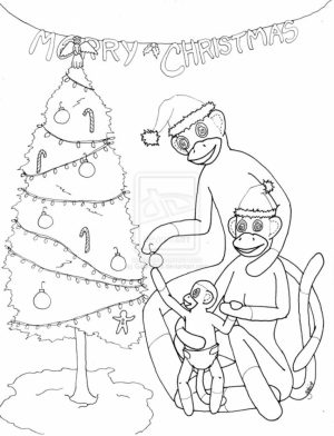 Sock Monkey Coloring Pages   80562