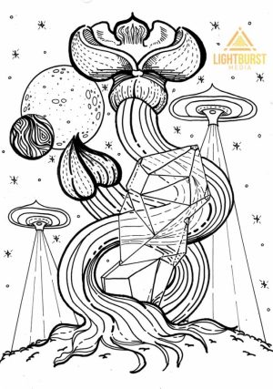 Space Coloring Pages Adults Printable   HSV22