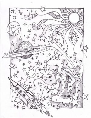 Space Coloring Pages for Adults   FDZ77