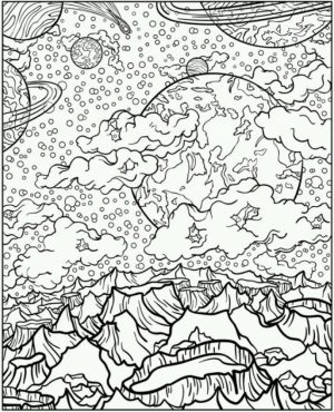 Space Coloring Pages for Adults   LOP79