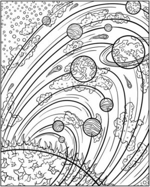 Space Coloring Pages for Adults
