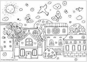 Spring Coloring Pages Online Printable   nhywg
