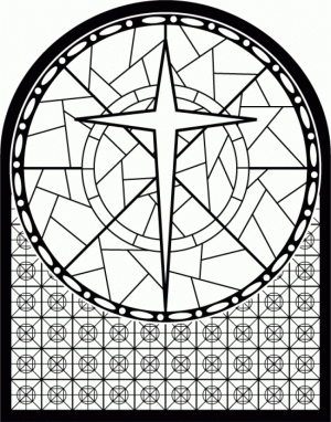 Stained Glass Coloring Pages Free Printable   22398