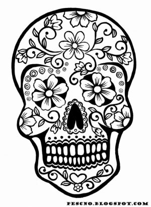 Sugar Skull Coloring Pages for Adults   14856