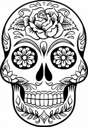 Sugar Skull Coloring Pages for Adults   21662