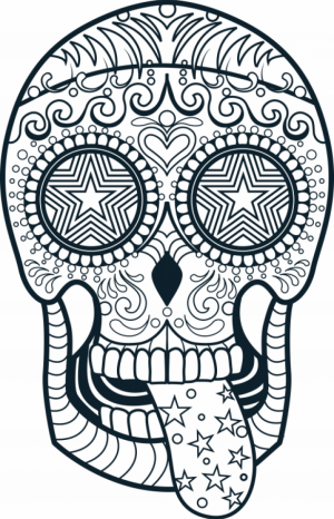 Sugar Skull Coloring Pages for Adults   47193