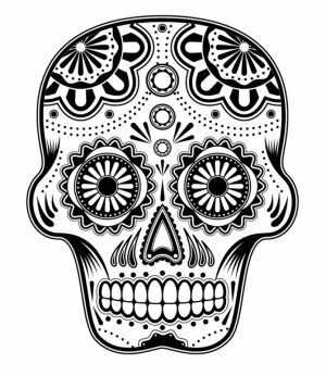 Sugar Skull Coloring Pages for Grown Ups   63412