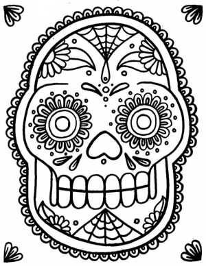 Sugar Skull Coloring Pages Free for Adults   19860