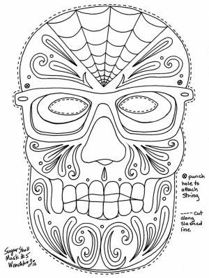 Sugar Skull Coloring Pages Free Printable for Grown Ups   49682