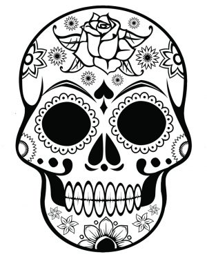 Sugar Skull Coloring Pages to Print for Free   58956