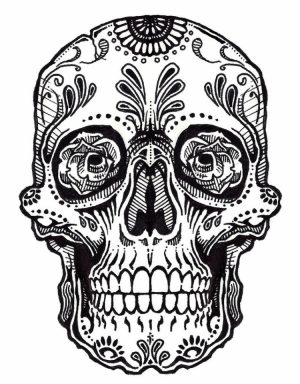 Sugar Skull Coloring Pages to Print for Free   64892