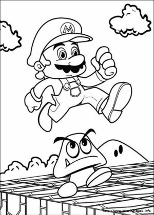 Super Mario Coloring Pages for Kids   bc4jz