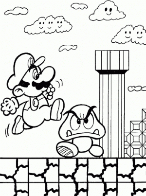Super Mario Coloring Pages Printable   bg75m