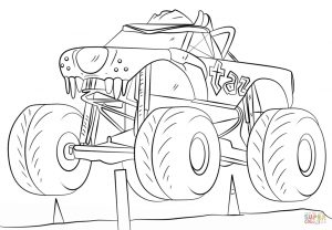 taz monster truck coloring page free printable for kids – 69828