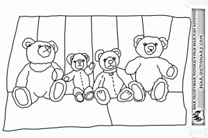 Teddy Bear Coloring Pages for Kids   hf85l