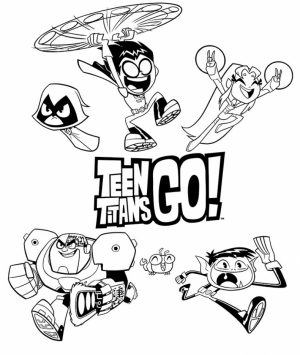 Teen Titans Coloring Pages Free for Kids   6Ir1n