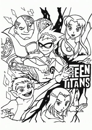 Teen Titans Coloring Pages Free to Print   JU7zm