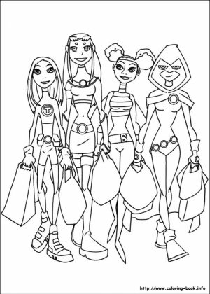 Teen Titans Coloring Pages to Print Online   K0X5s