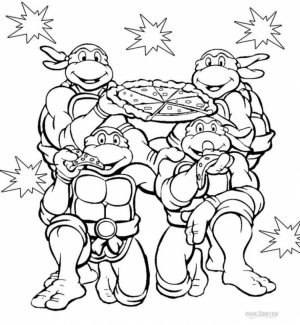 Teenage Mutant Ninja Turtles Coloring Pages Free Printable   85400