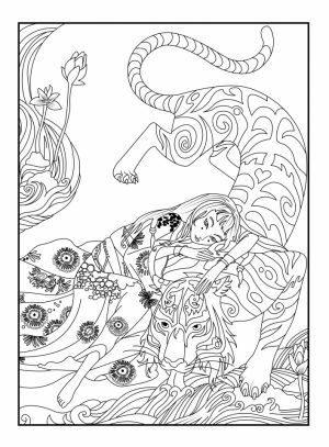 Tiger Coloring Pages Intricate Zentangle Art for Adults   21703