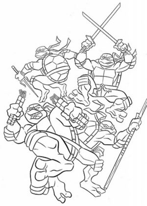 TMNT Ninja Turtles Coloring Pages Printable   38791