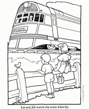 Train Coloring Pages for Kids   00672