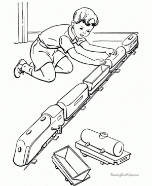 Train Coloring Pages for Kindergarten   31660