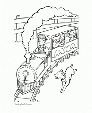 Train Coloring Pages for Kindergarten   88046