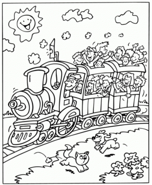 Train Coloring Pages to Print for Kids   25073